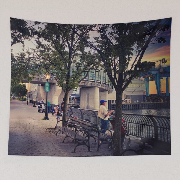 Item preview, East River Sunset Yorkville Manhattan NYC  designed and sold by eleonoraingrid.