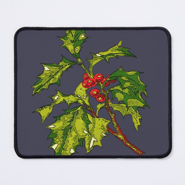 Item preview, Black Outline Art Of Christmas Holly Cut Out designed and sold by taiche.