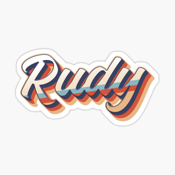 Retro Rudy Name Stickers for Sale | Redbubble