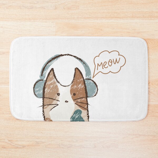 Item preview, Cute Kitten with Headphones designed and sold by Aryabek.