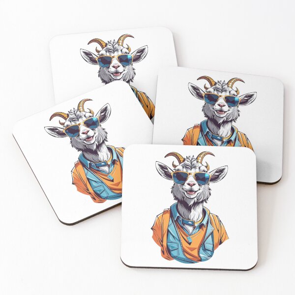 Item preview, goat smile wearing sunglasses tshirt designed and sold by KnzSHOPPING.