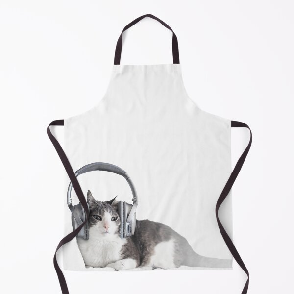 Item preview, Cute Awkward Cat with headphones designed and sold by Aryabek.
