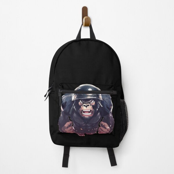 Item preview, Angry gorilla in helmet designed and sold by TomFrontierArt.