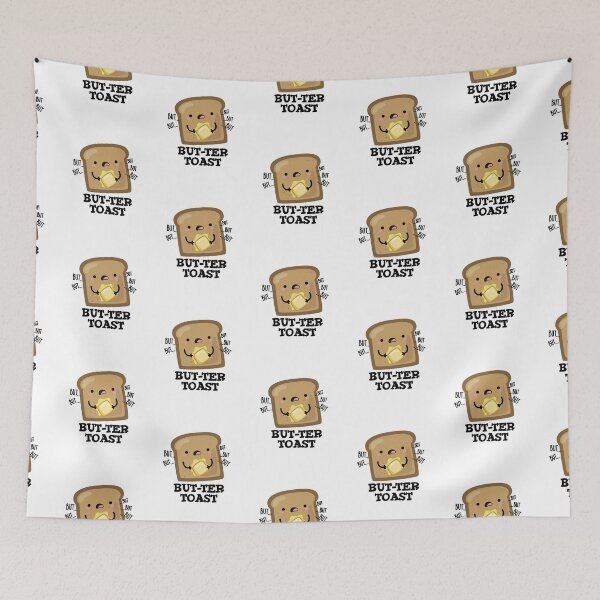 Item preview, Butter Toast Funny Bread Puns  designed and sold by punnybone.