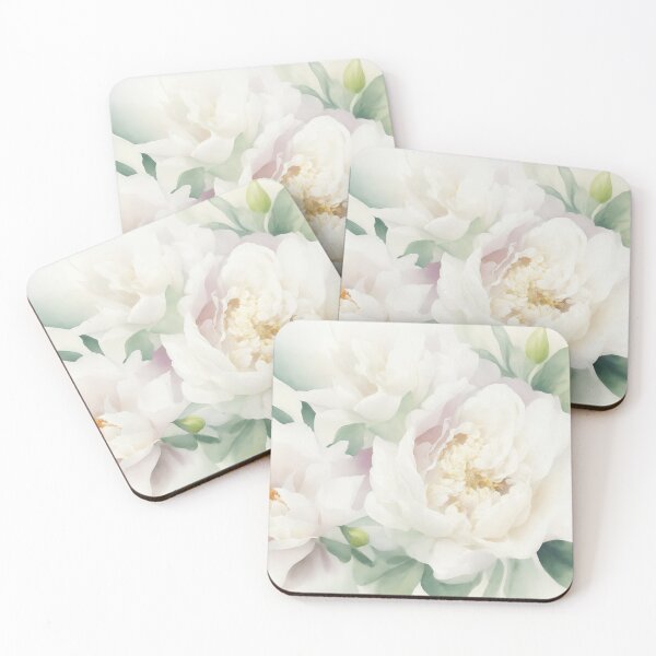 Item preview, Soft white peony flower designed and sold by ArtyBuys.