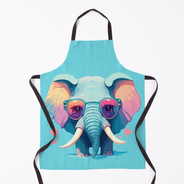 Item preview, Happy Elephant with Glasses | Colorful Illustration designed and sold by Niktarka.