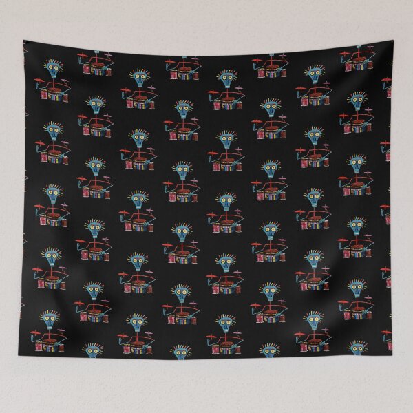 Item preview, Rhythm Unleashed: Abstract Bongo Player Print on Apparel and Homeware designed and sold by ThePurpleMelon.