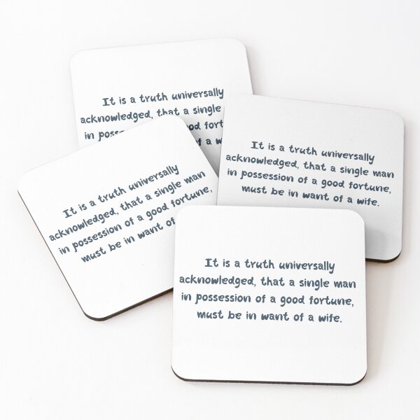 Item preview, Jane Austen's Universal Truth - Elegant Literary Quote Design designed and sold by wordartistry.