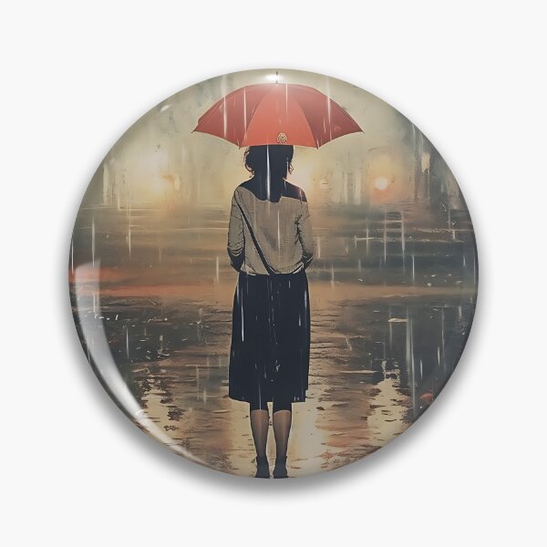 Item preview, Picture "Umbrella Girl" in the style of an oil painting designed and sold by Pflugart.