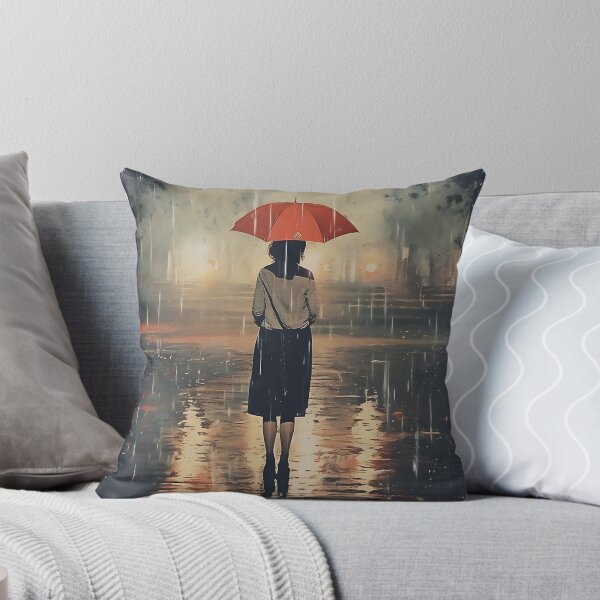 Item preview, Picture "Umbrella Girl" in the style of an oil painting designed and sold by Pflugart.