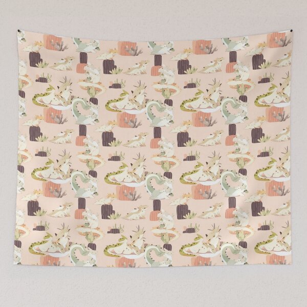 Item preview, Cartoon Bearded Dragons Basking Amid Simple  designed and sold by jaroenchai.