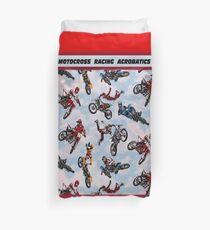 MOTOCROSS RACING : Acrobatics Collage Advertising Print Duvet Cover