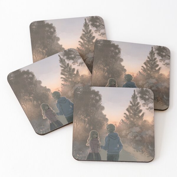 Item preview, Two teenagers talking in twilight, staying out as long as they can before their parents would look for them designed and sold by tshuki.
