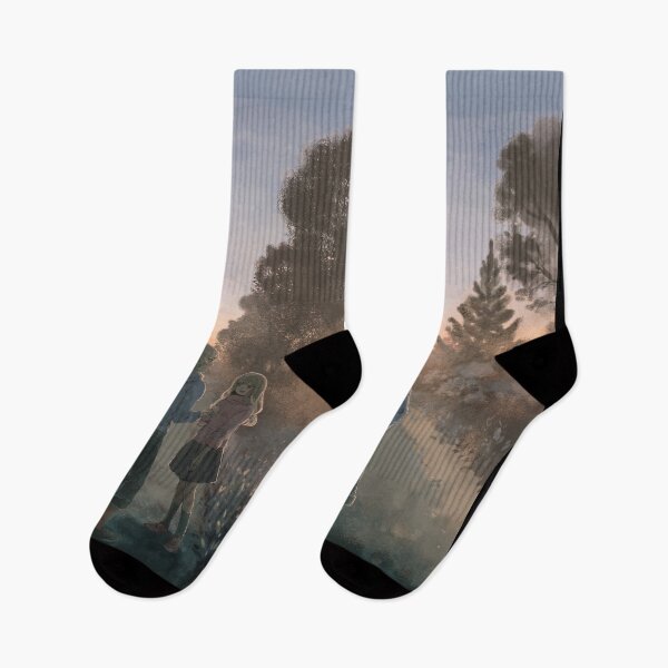 Item preview, Two teenagers talking in twilight, staying out as long as they can before their parents would look for them designed and sold by tshuki.