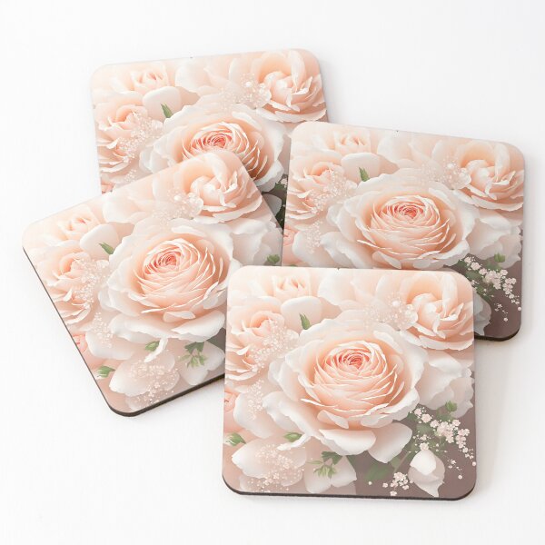 Item preview, Peach whimsical roses designed and sold by ArtyBuys.