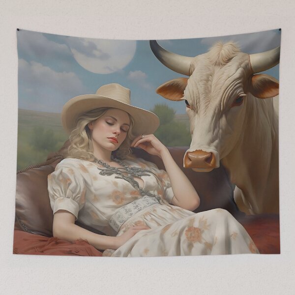 Item preview, Picture "Texan Moon" in the style of an oil painting designed and sold by Pflugart.