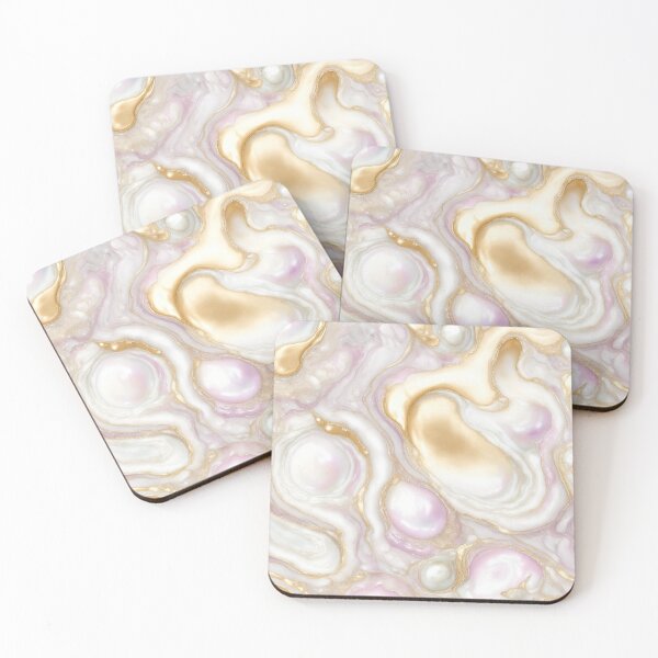 Item preview, Swirly gold and pink ink flow designed and sold by ArtyBuys.