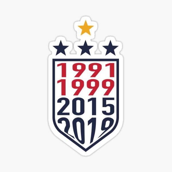 USWNT crest 4 stars' Sticker