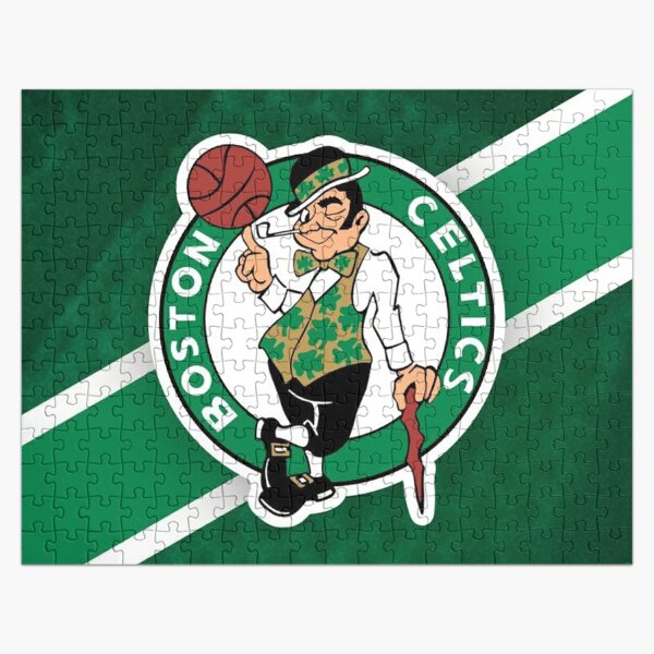 Boston Celtics Abstract Basketball Design Jigsaw Puzzle