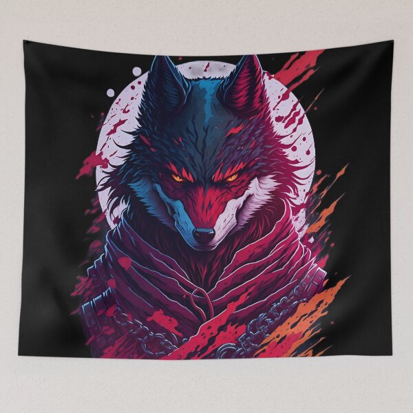 Item preview, Shadow Wolf Sticker designed and sold by ROKANDESIGNART.