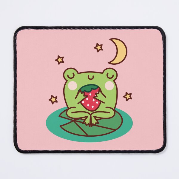 Item preview, Frog with Strawberry on Lily Pad designed and sold by UnwindMoon.