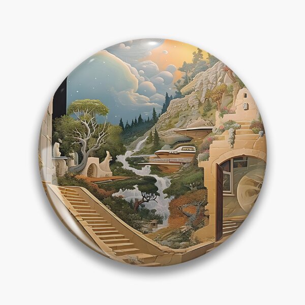 Item preview, Picture "Old Stairway" in the style of an oil painting designed and sold by Pflugart.