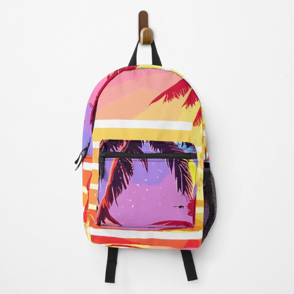 Item preview, vaporwave palm beach triangle logo designed and sold by TomFrontierArt.