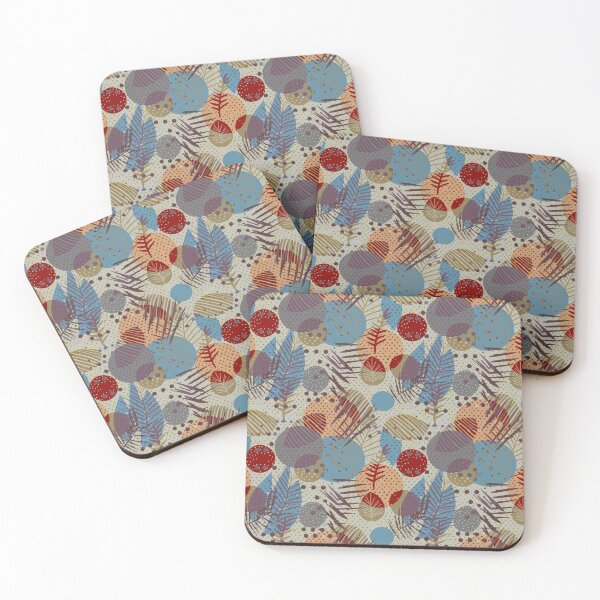 Item preview, Leaves geometric mix designed and sold by Alessandro Remo Mazzoni Remotextiles.
