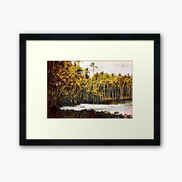Kaimū Beach Reworked Framed Art Print