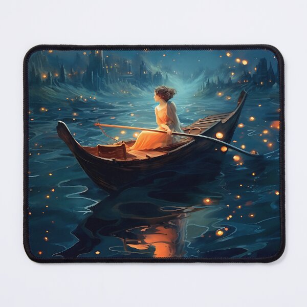 Item preview, Picture "Night Boat Trip" in the style of an oil painting designed and sold by Pflugart.