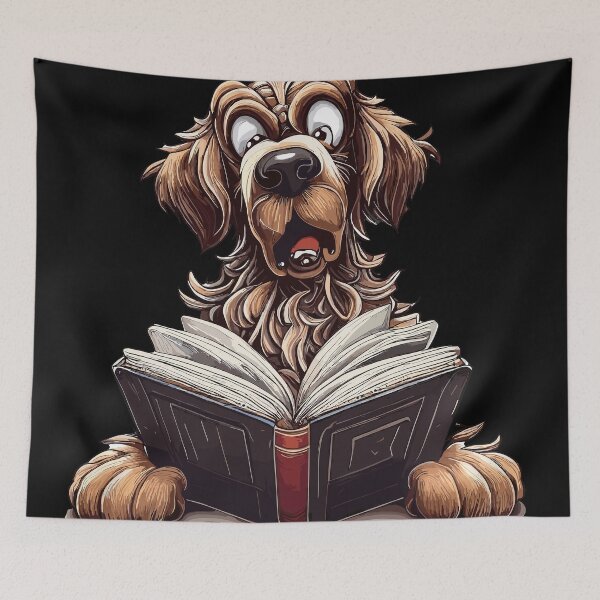 Item preview, Lagotto romagnolo reading book  designed and sold by TomFrontierArt.