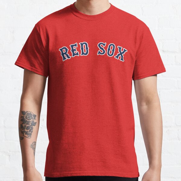 Men's Boston Red Sox Dustin Pedroia Majestic Red Logo Official Name &  Number T-Shirt