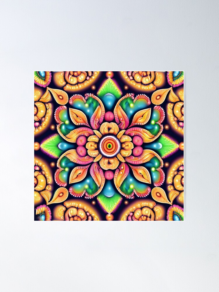 Vibrant Rangoli Magic: Celebrate Art and Culture 17 Poster for Sale by  garethparkes