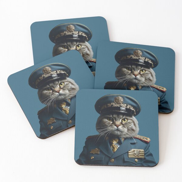 Item preview, A cat cop on a blue background designed and sold by Andrey Tarakanov.