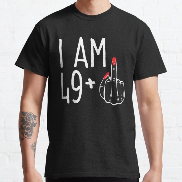 Item preview, I Am 49 Plus 1 Middle Finger Funny 50th Women's Birthday Tank Top designed and sold by eastondsjco.