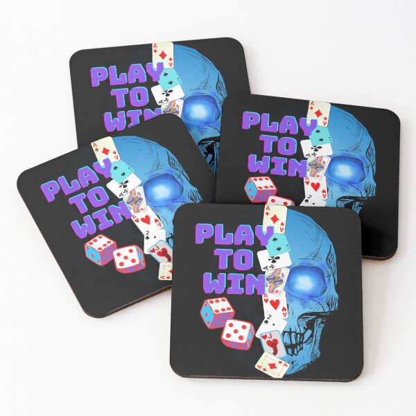 Item preview, Play To Win Poker Skull ART With Playing Cards and Dice designed and sold by MooriNjogu.