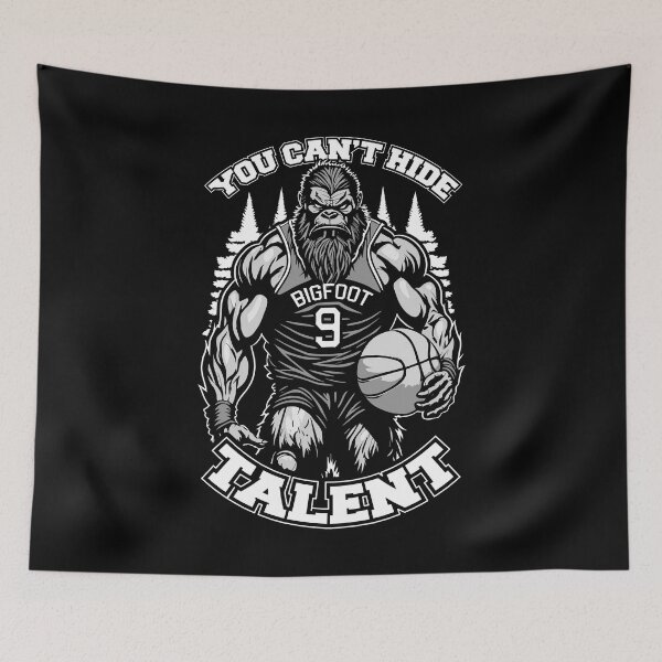 Item preview, Bigfoot Basketball Player Team Coach Funny Sasquatch Hide designed and sold by GrandeDuc.