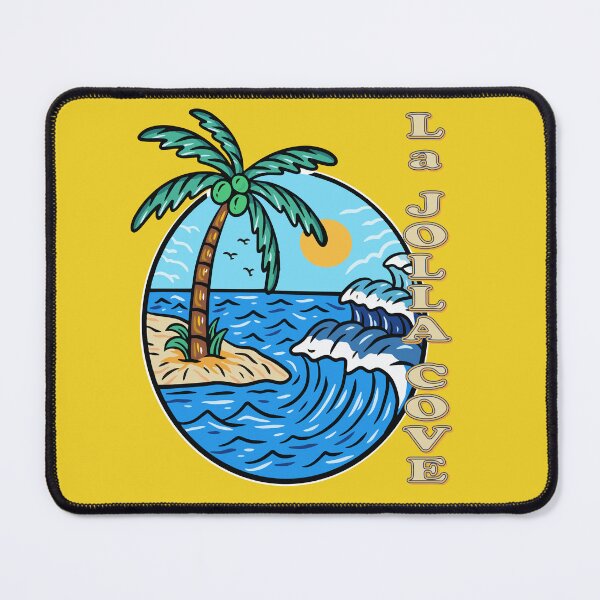 Item preview, La Jolla Cove, California retro surfer graphic designed and sold by Surfer Dave Designs.