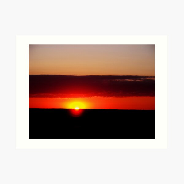 Sunset over the farm Art Print