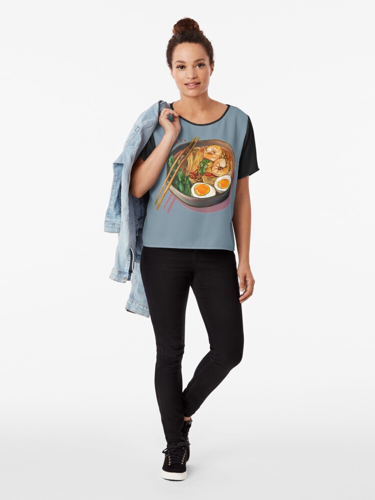 Alternate view of Japanses Ramen Noodles Bowl Chiffon Top