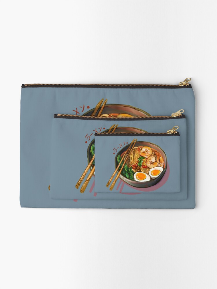Alternate view of Japanses Ramen Noodles Bowl Zipper Pouch