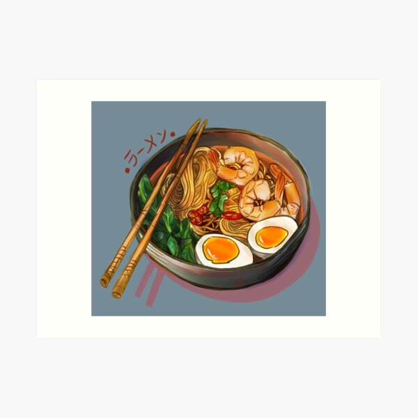 Japanses Ramen Nudelschale Kunstdruck