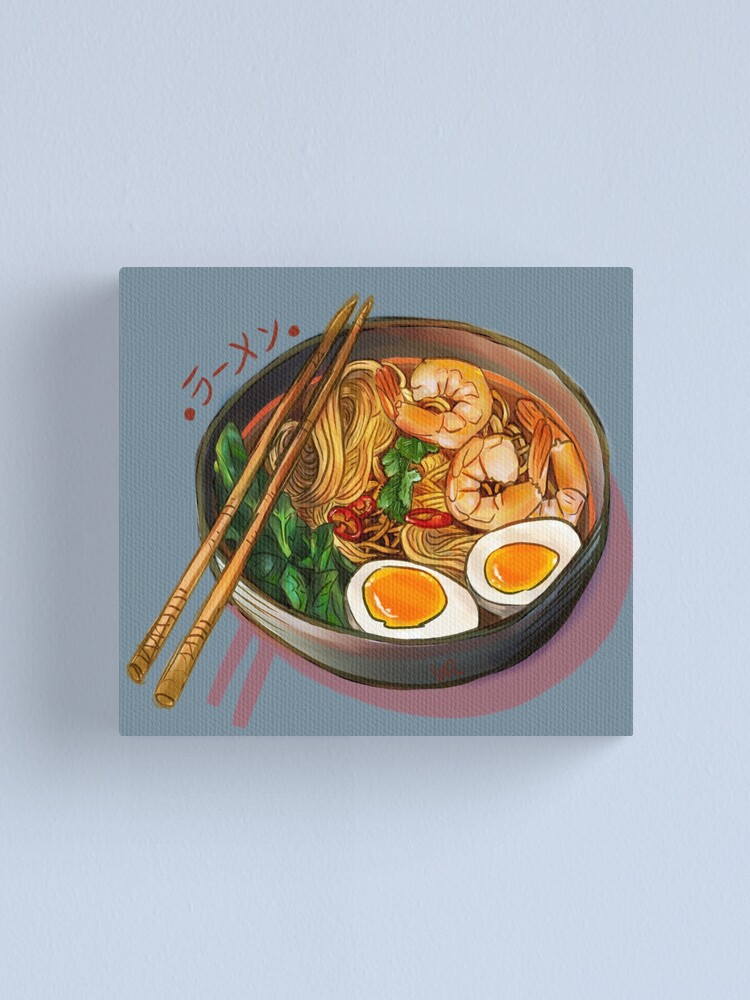Alternate view of Japanses Ramen Noodles Bowl Canvas Print