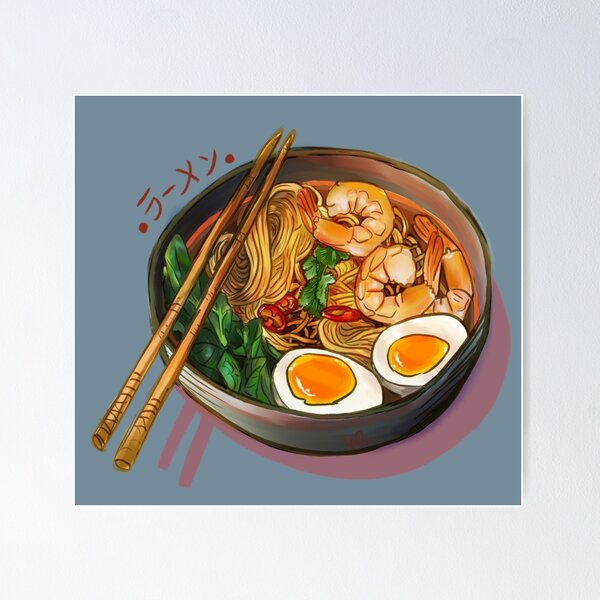 Vista previa del artículo con la obra «Japanses Tazón De Fideos Ramen», diseñado y vendido por Wieskunde.