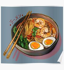Japanses Ramen Noodles Bowl Poster