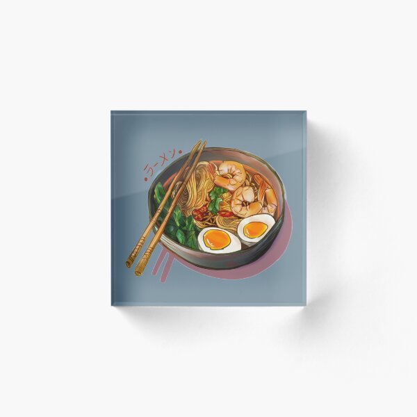 Japanses Ramen Noodles Bowl Acrylic Block