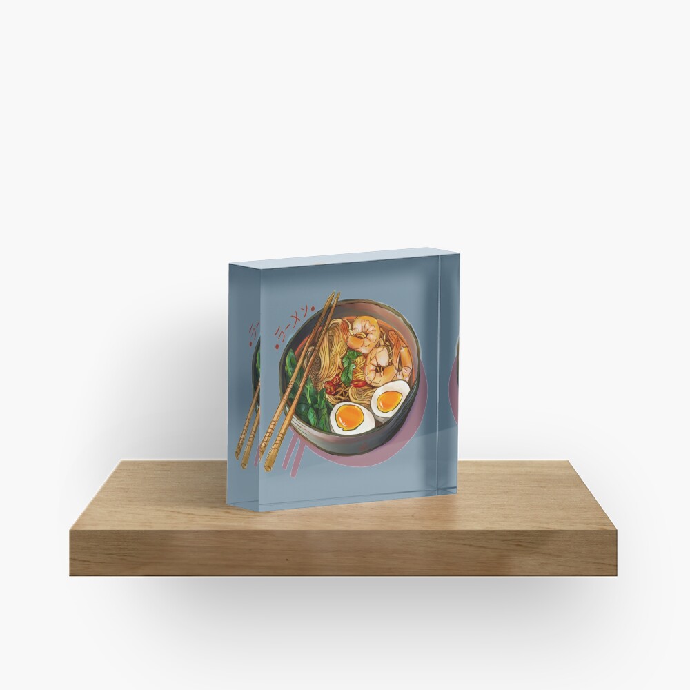 Japanses Ramen Noodles Bowl Acrylic Block