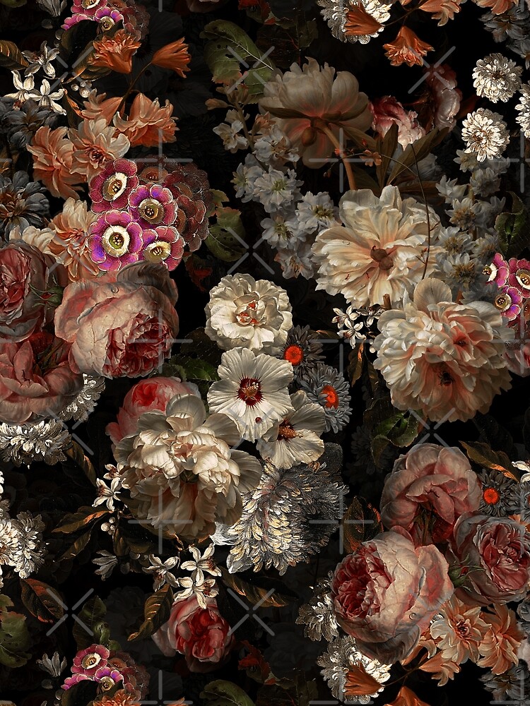 Thumbnail 6 of 6, Sleeveless Top, Flemish Masters - Vintage Midnight Botanical Garden Pattern designed and sold by UtArt.