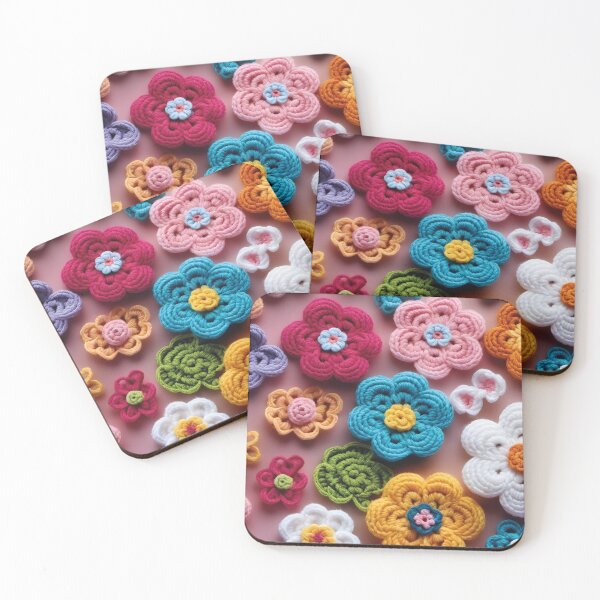 Item preview, crocheted flowers designed and sold by Mauswohn.