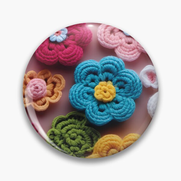 Item preview, crocheted flowers designed and sold by Mauswohn.